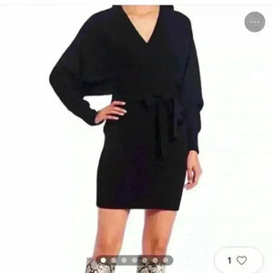 NWT- Gianni Bini Black Sweater Dress-Size Small